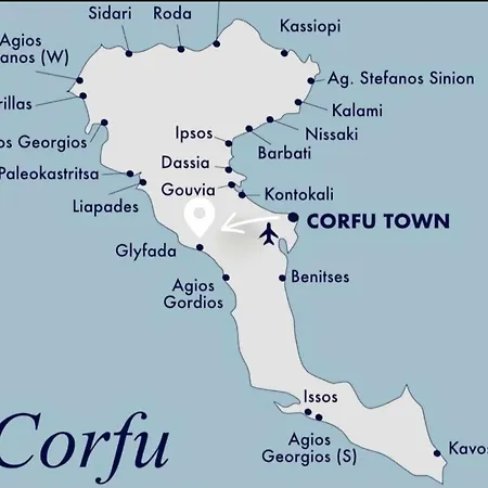 Corfu Sea Blue 137 公寓 格利法达